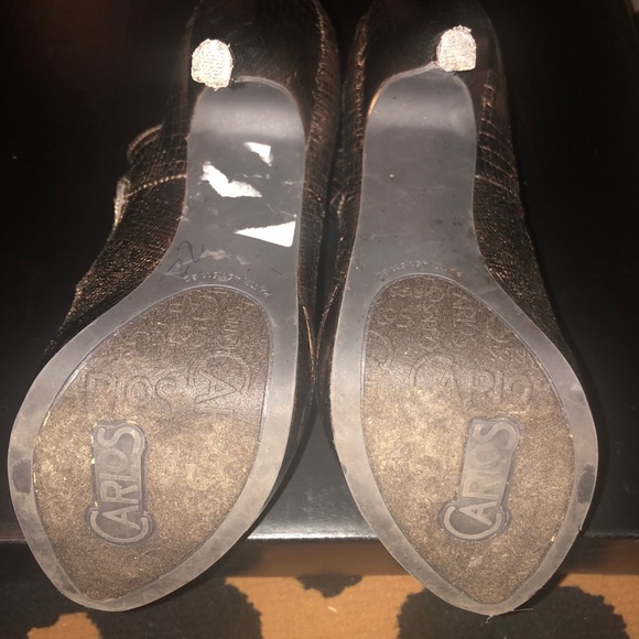 Carlos Santana metallic platform shoes size 6 - Picture 2 of 2